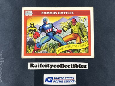 1990 Marvel Universe Series 1 Captain Ameirca vs Red Skull #97