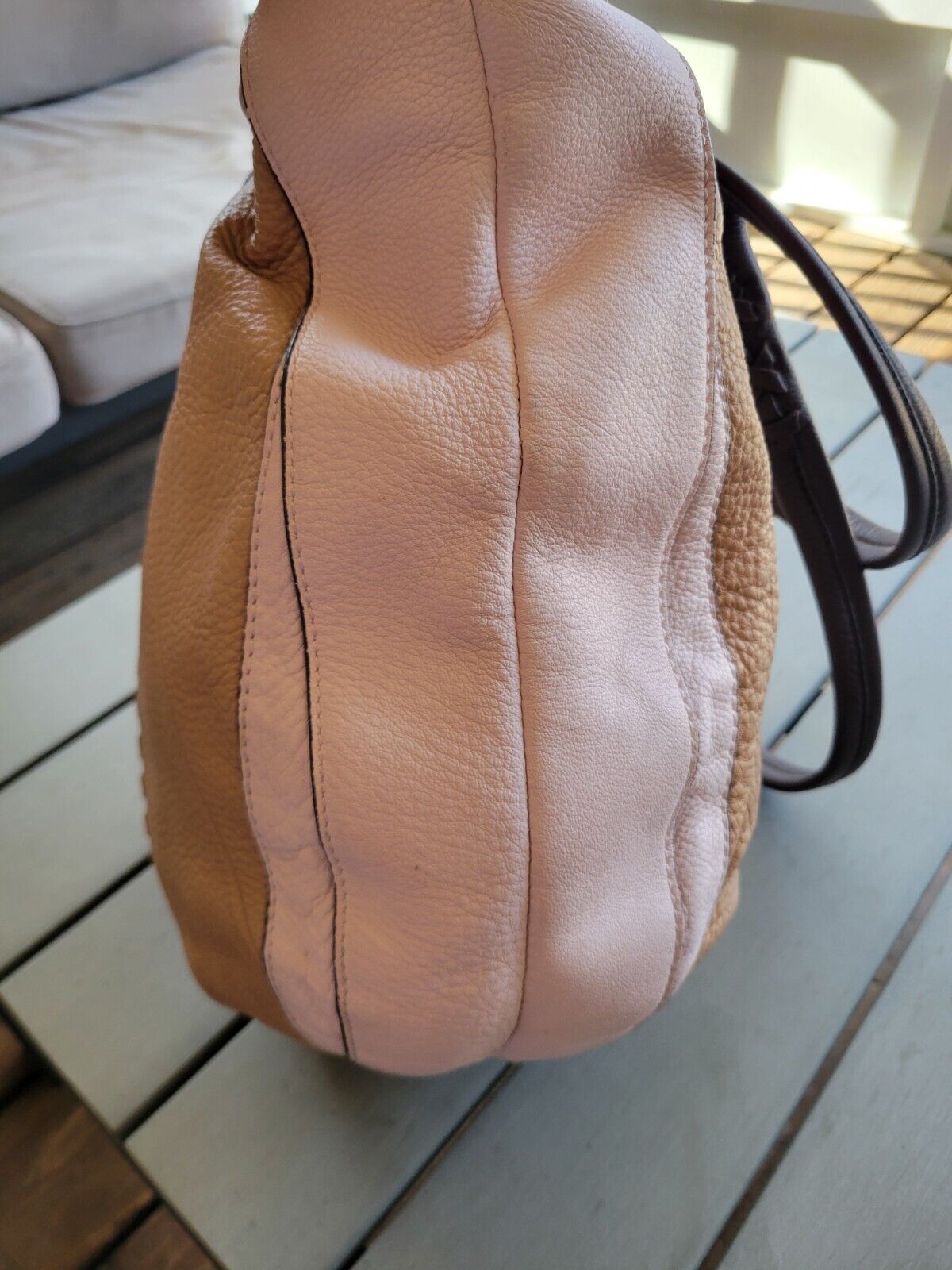 OrYany Handbag Hobo Shoulder Large Tan Dark Brown… - image 3