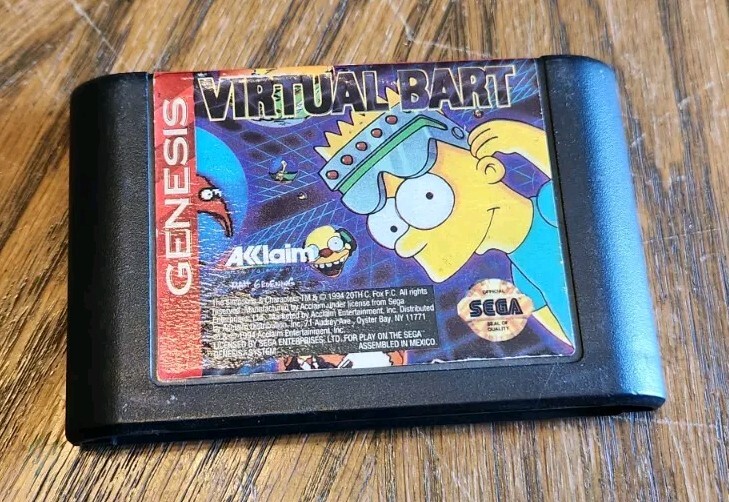 Sega Genesis Virtual Bart Super Nintendo Virtual Bart