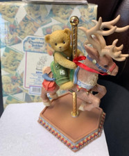 Cherished Teddies Marcus Christmas Reindeer Carousel 589934 1999
