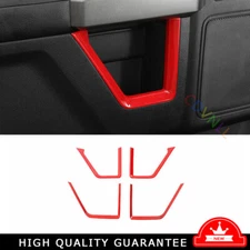 Fit For Ford F150 F-150 2015-20 Bright Red Inner Door Panel Trim Cover Strip 4*