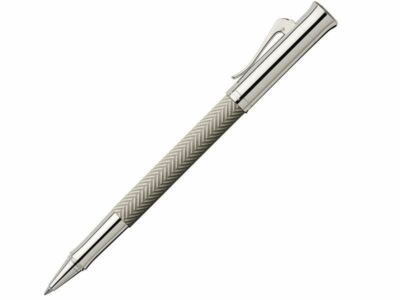 Graf Von Faber Castell Light Grey Guilloche Ciselé Roller Ball Pen (#146712)
