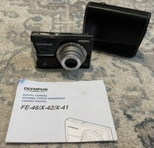 Olympus FE-46 Black 5x Optical Zoom Digital Camera 12 Megapixel Tested Works