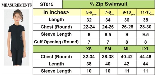 Girls Full Swimsuit One Piece 3 4 Swim Suit Costume Moderate Legsuit Islamic Ebay