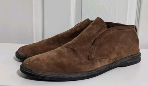 Peter Millar Excursionist Chukka Tan Suede Men's 11 Slip-On Boots Brown