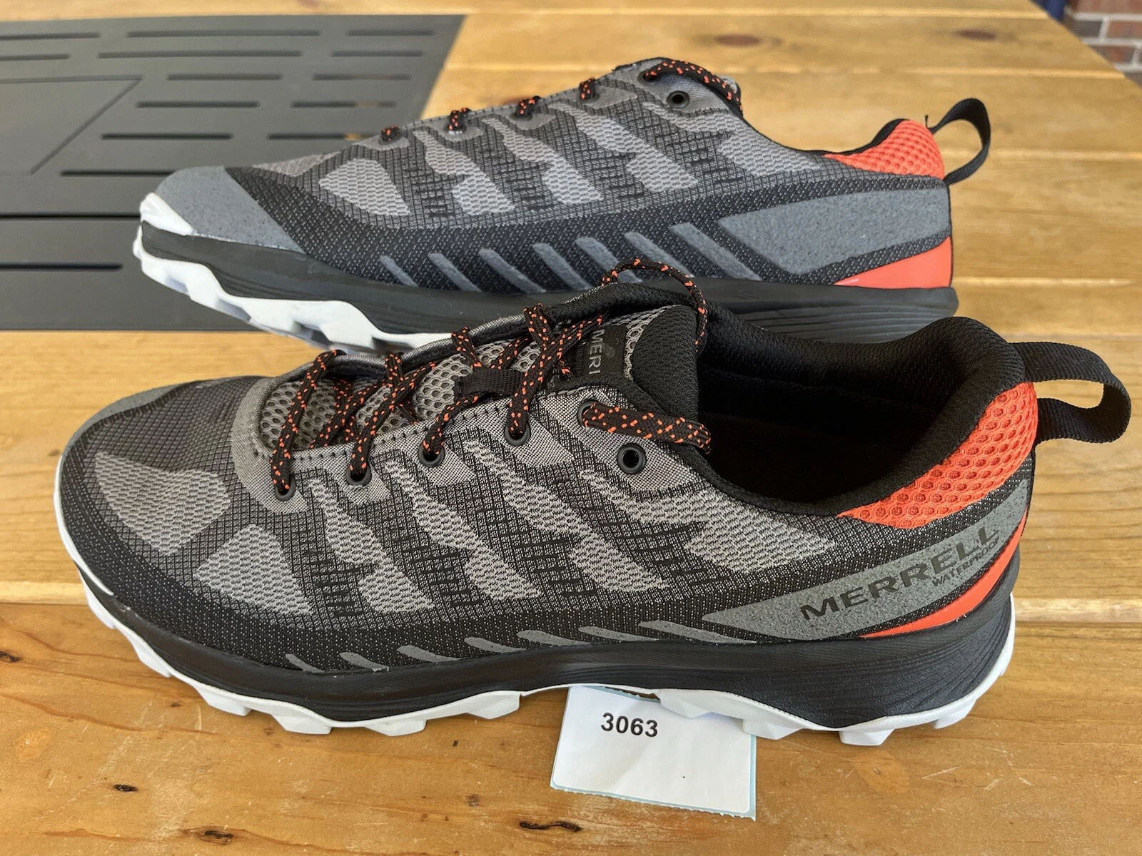 Merrell Speed ECO WP Waterproof Charcoal Grey Outdoors Hiking Trail, Size 11