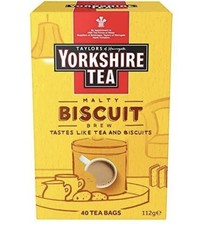 Yorkshire Tea Biscuit Brew 40 Bags Breakfast Black Tea Malt Biscuit Flavour