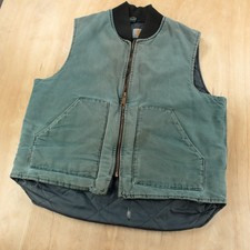 CARHARTT quilt lined duck canvas work vest fits LARGE vtg 90s y2k workwear