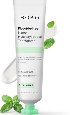 Boka Fluoride Free Toothpaste, Nano Hydroxyapatite Toothpaste, Appropriate for S