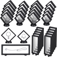 30 Pack 3D Floating Display Stand Floating Frame Display Case Coin Display Holde