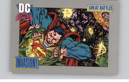 Tarjeta coleccionable 1988 DC Comics Invasion Superman Space Battle #155 tarjeta