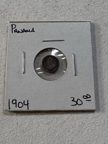 1904 Panama 2-1/2 Centesimos Tiny Silver Coin Low Mintage Panama Pill - 第 4/8 張圖片