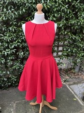 Red mini skater dress #minidress
