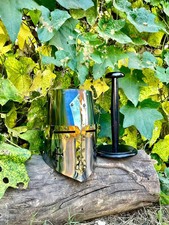 Handmade Steel Templar Helmet with Stand: Medieval Knight Crusader Armor