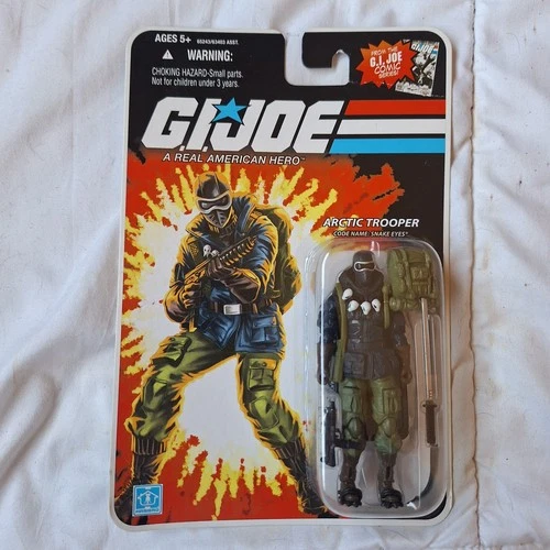 2008 Arctic Snake Eyes wave 8 comic card v35 GI Joe 25th Anniversary sealed MOC