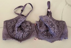 Victoria&rsquo;s Secret DREAM ANGELS Unlined Balconette Bra Purple Lace 36D NWT