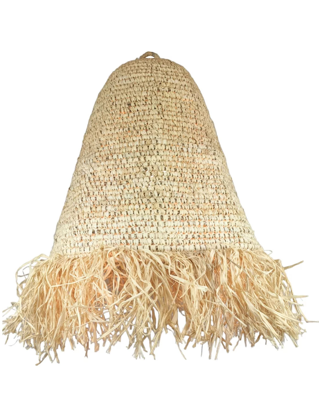 Suspension Reva raphia 60x50cm luminaire pour adoucir l'éclairage