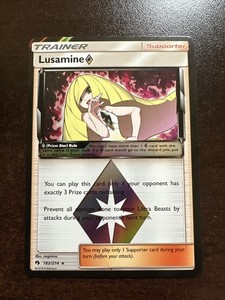 Lusamine 182/214 Prism Rare Holo NM Pokemon TCG Lost Thunder