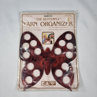 #ad #ad NEW Vintage Ramco Arts quot;The Butterflyquot; 16 hole Yarn Organizer Tortoise Shell NWT $12.99