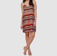 Vince Camuto Women's Red Striped Cubana Beats Racerback Dress Size XS
