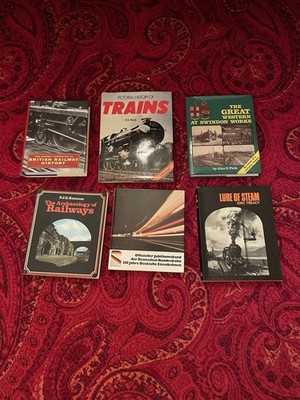VINTAGE RESTPOSTEN 6 GEMISCHTE EISENBAHN ZUG BÜCHER ALLE VERSCHIEDENE THEMEN
