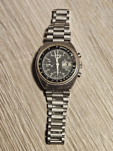 VINTAGE 1970's OMEGA SPEEDMASTER MARK IV AUTOMATIC CHRONOGRAPH WATCH WORKING