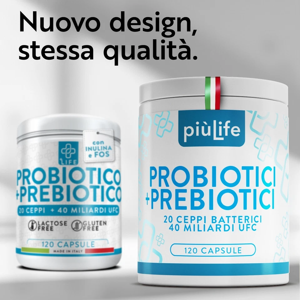 Fermenti Lattici Probiotici Prebiotici PiùLife 40 Miliardi UFC Dose Da 20 Ceppi - Immagine 2 di 4