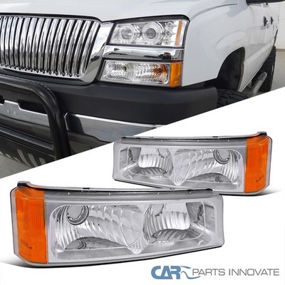 Silverado Corner Lights Smoked Housing Amber Corner Headlight Bumper Lamps For 2003-2006 Chevy Silverado (Avalanche W/o Cladding) 2006 Chevy Silverado Clear Headlights - Foto 11