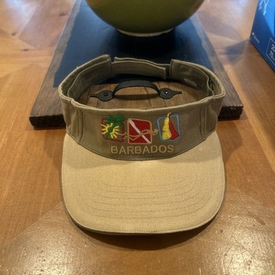 Barbados Visor Hat Cap Slip-On Khaki Adult Size Hook and Loop Adjustable Strap