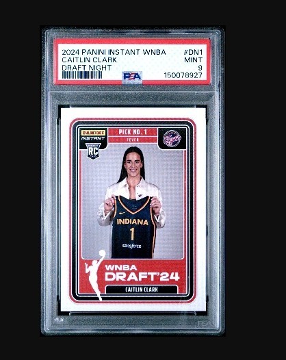 Caitlin Clark 2024 Panini Instant WNBA DRAFT NIGHT # ROOKIE PSA 9 FEVER