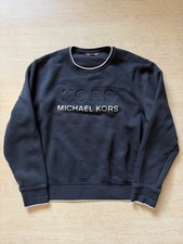 Michael Kors Crewneck Sweatshirt Embossed Logo Pullover Black Men  s Size XL