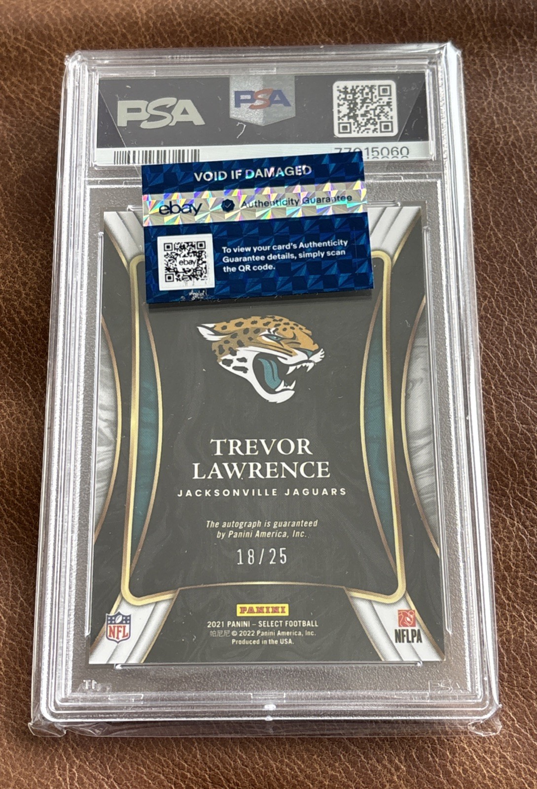 TREVOR LAWRENCE 2021 Select Prizm WHITE REFRACTOR RC AUTO SSP /25 PSA 9 🔥 RARE view 2