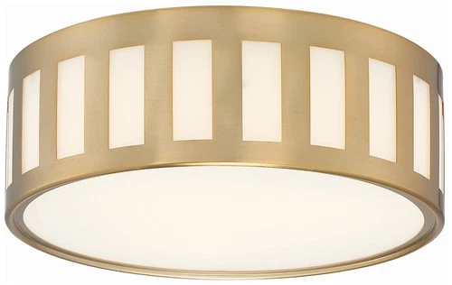 Crystorama Kendal 14" Wide Vibrant Gold Drum Ceiling Light - Picture 2 of 8