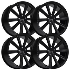 Set-4 Vision Splinter 20x9 5x115 38mm Satin Black Wheels Rims 20 Inch