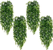 4Pcs Fake Hanging Plants 2.7ft Fake Plants Eucalyptus Leaves UV Resistant