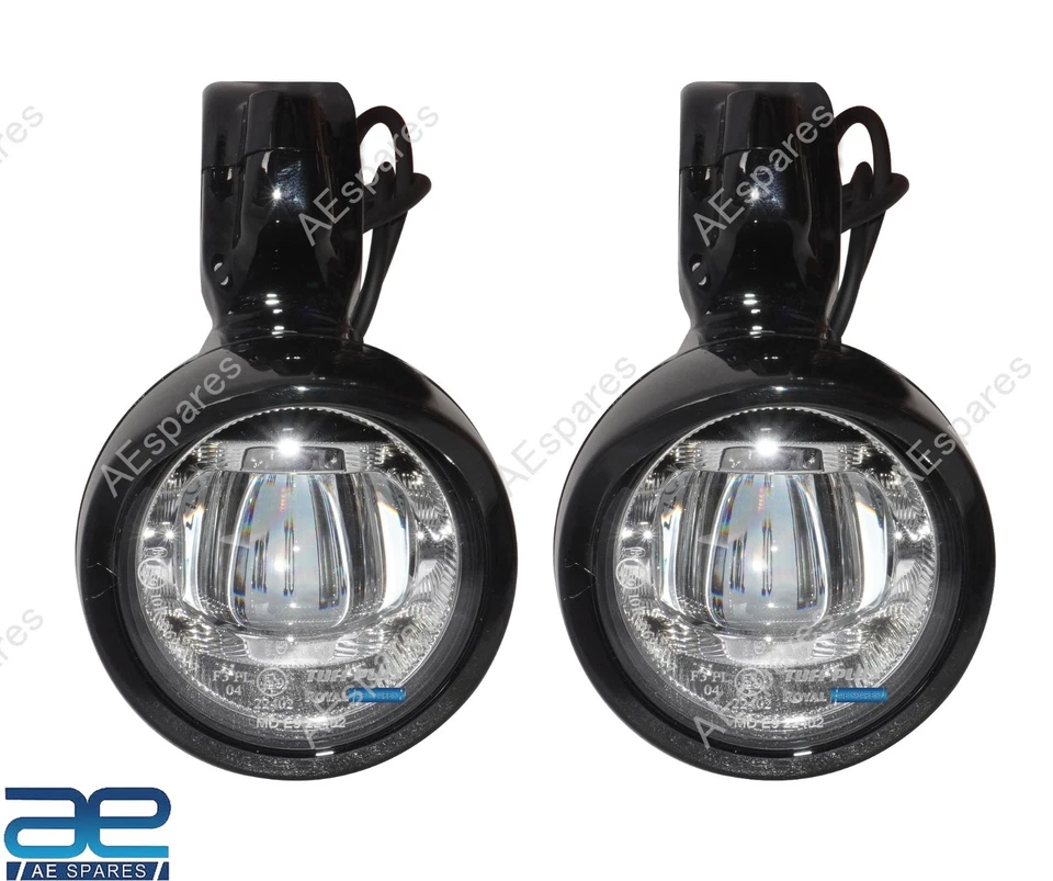Nero LED Fendinebbia Set Per royal enfield Super Meteora Fucile Classico 650 Gec - Immagine 2 di 4