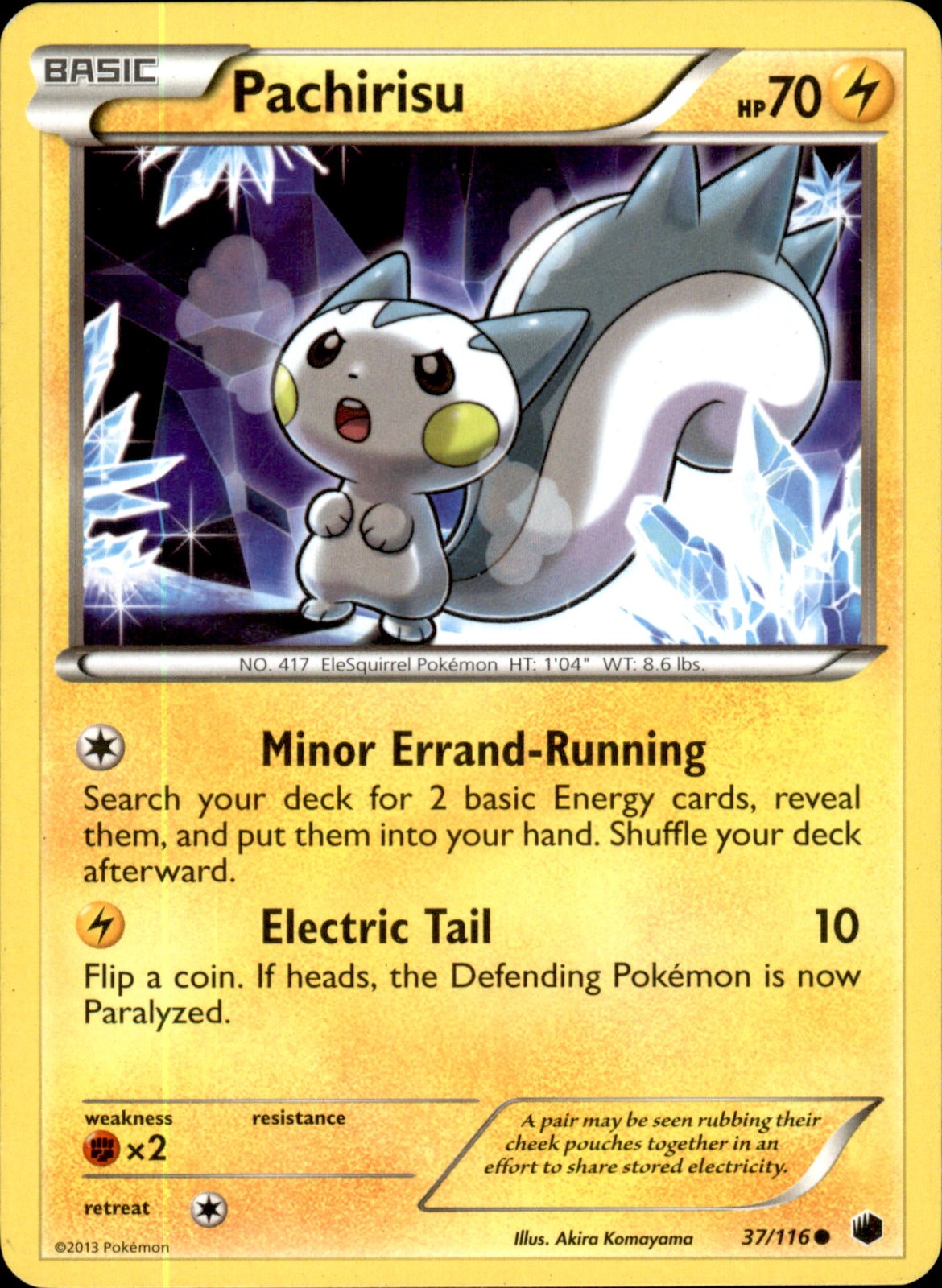 Pachirisu 37/116 Common - Pokemon Plasma Freeze MP