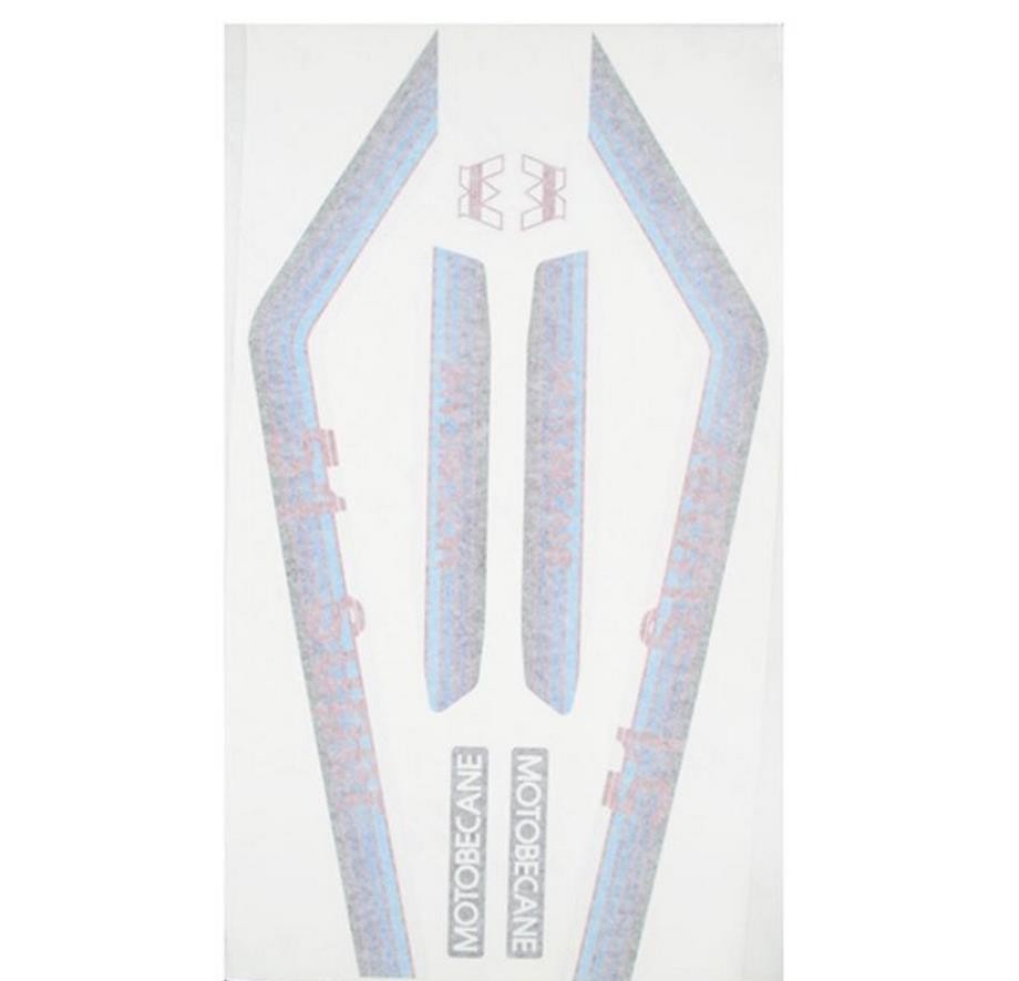 Autocollant cyclo MBK pour rénover le réservoir d'une Motobécane 51 bleue et rouge