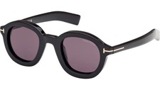Tom Ford Raffa FT 1100 01A Shiny Black/Grey Lens Sunglasses 46mm New