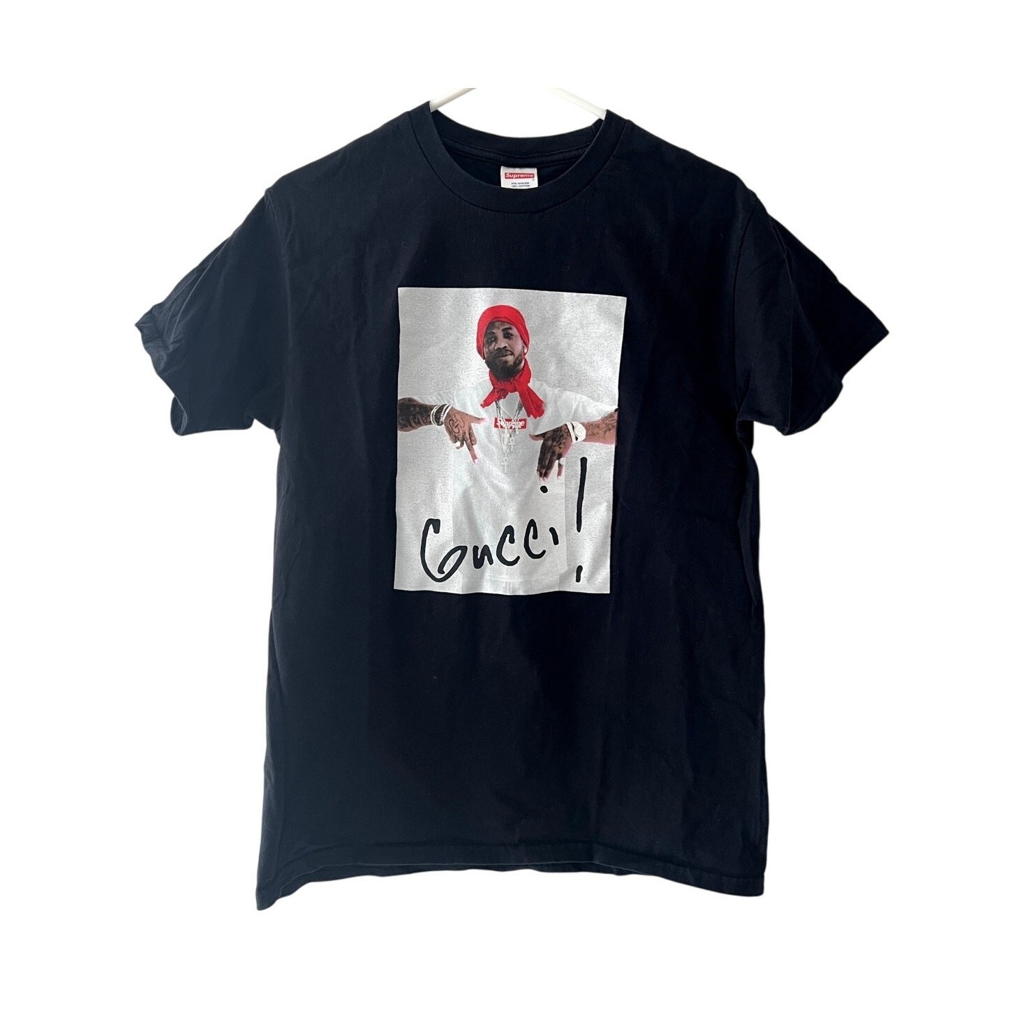 Supreme × Gucci Mane Photo Tee Black Fade - Size M Short Sleeve NWOT Unused