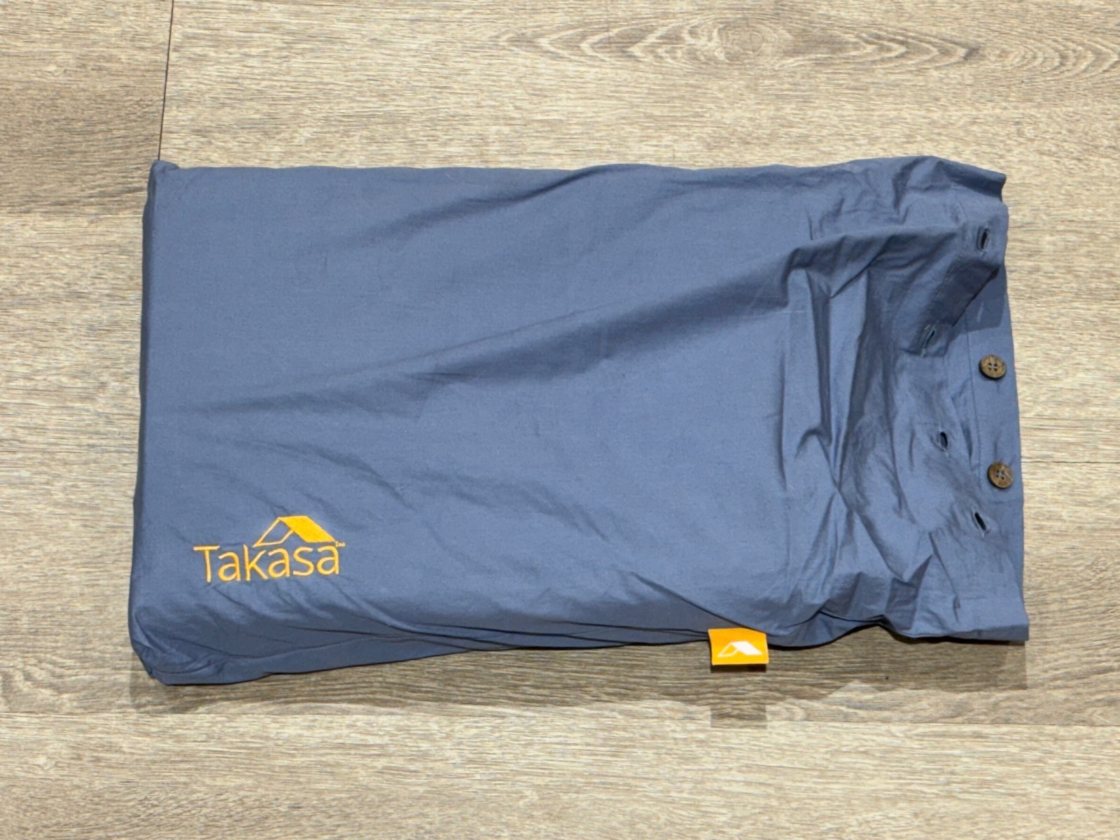 Takasa Organic Cotton KING Sheet Set Blue Fairtrade GOTS Cer