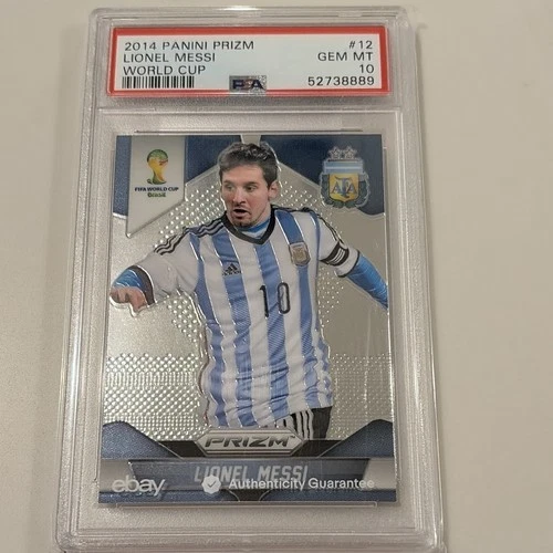 Panini 2014 Prizm World Cup Lionel Messi #12 PSA 10 Argentina Soccer Card