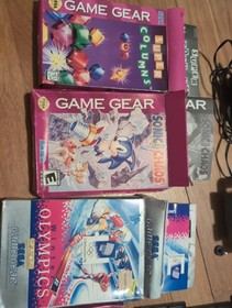 Lot Of 20 SEGA Game Gear Games Collection Boxes Manuals Car Charger