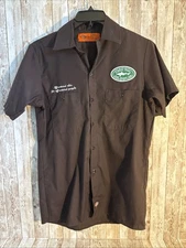 Dogfish Head Brewery Button Up Shirt Men's Small Short Sleeve Work Dickies Beer