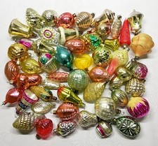 Set 50 pcs Soviet Vintage glass Christmas tree Ornament - USSR decoration  1010