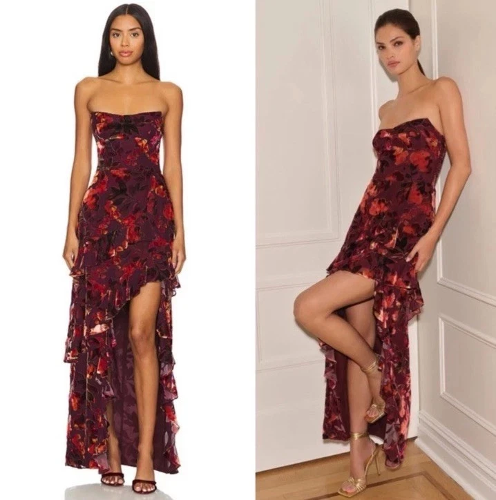 chinese dress ladies Heloise Velvet Burnout Maxi Dress main image 0