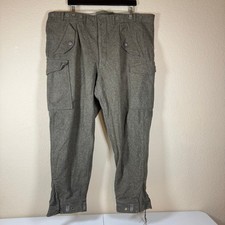 1950s  60s Swedish Army Wool Field Pants Vintage Cold War Military Trousers