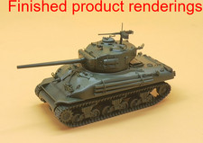 3D printed 1/72 American Sherman M4A1 76 w tank model kit unpainted