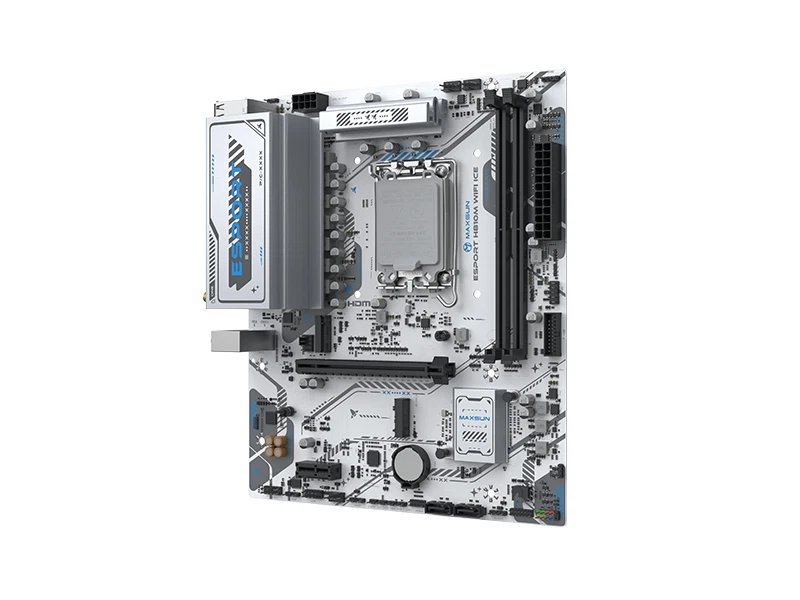 MAXSUN -eSport H810M WIFI ICE mainboard M-ATX LGA1851 socket - Image 2 of 4