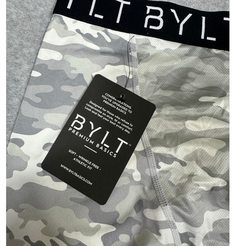BYLT Mens Size XL White and gray Camo 3/4 Flex Tights NWT - Picture 3 of 7